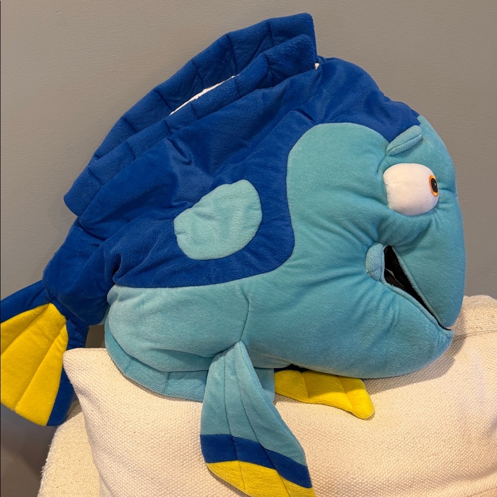 Blue and Yellow Fish Plush Dory Costume one size